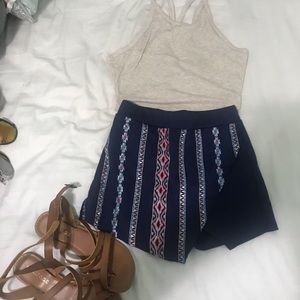Embroidered Skirt in the front Shorts in the back